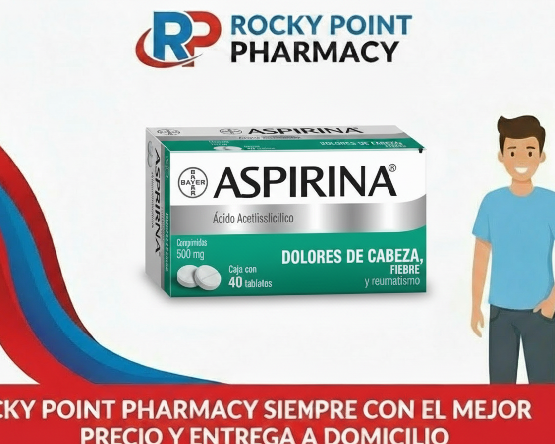 Aspirina 500 mg 40 ct